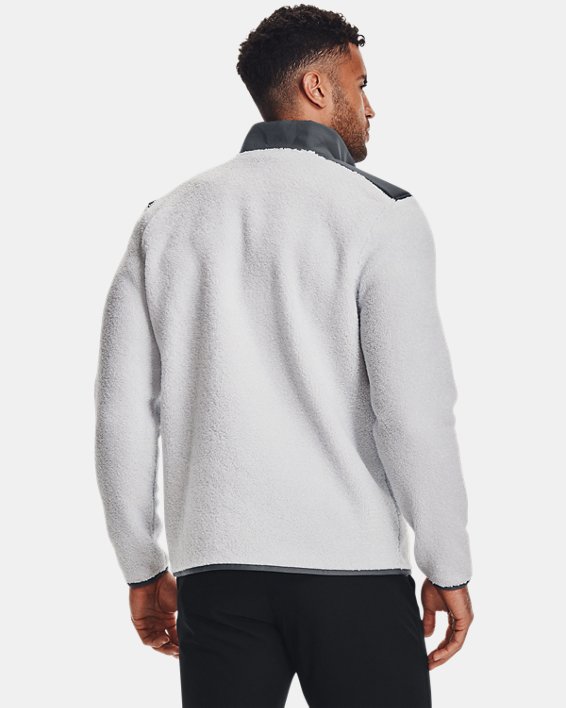 Men's UA SweaterFleece Pile Pullover, Gray, pdpMainDesktop image number 1